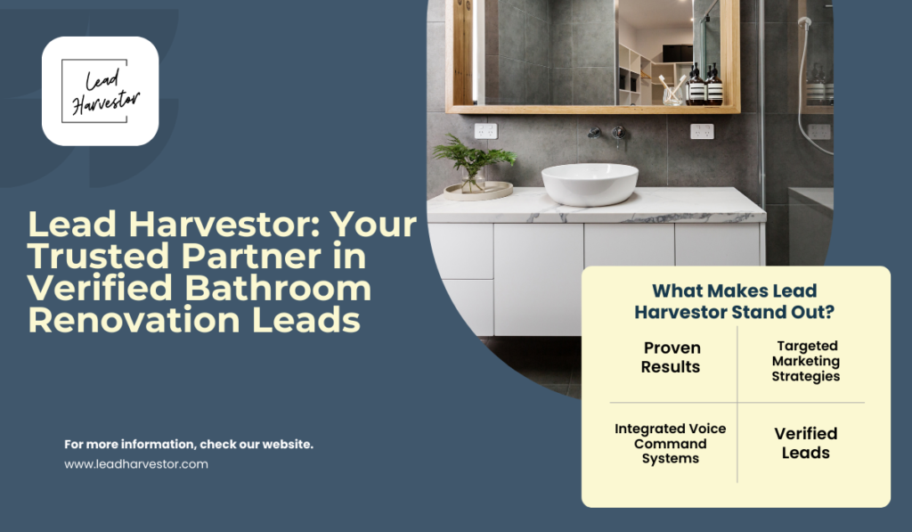 Lead Harvestor, Verified Bathroom Renovation Leads