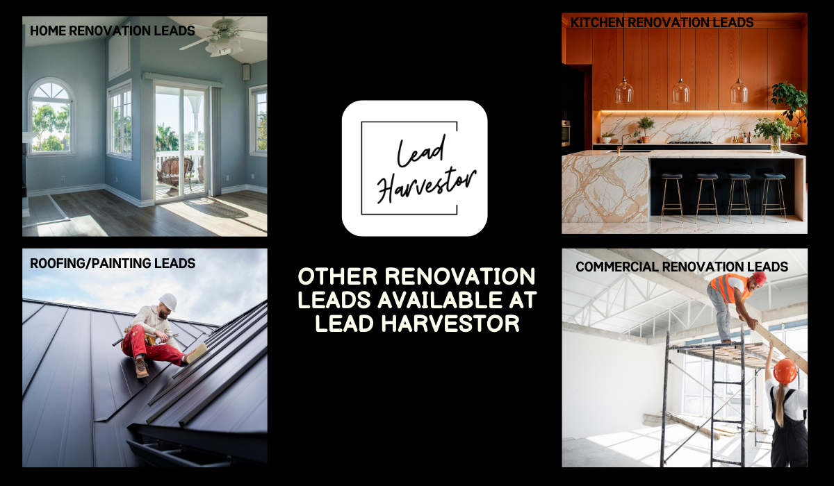 Lead Harvestor, kitchen renovation leads, bathroom renovation leads, Basement Renovation Leads, Home Renovation Leads