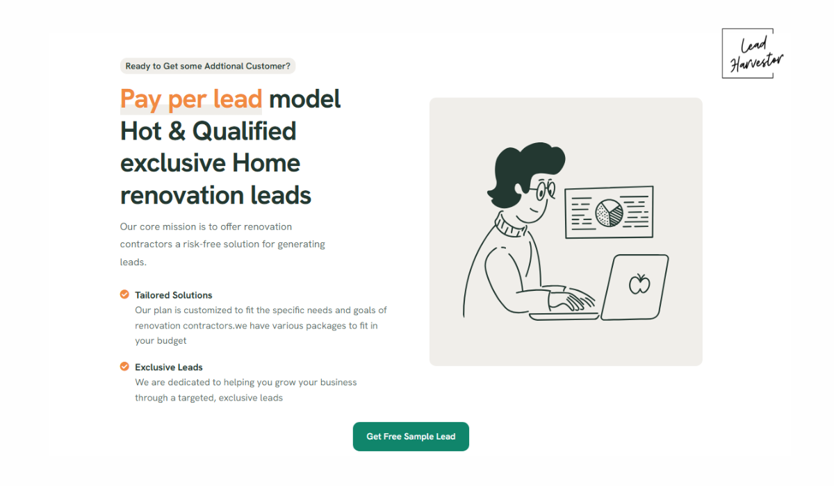 lead harvestor, pay per lead model