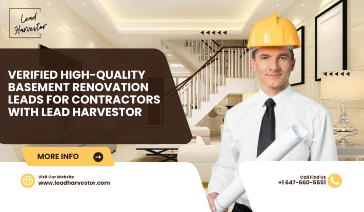 Lead Harvestor, Verified High-Quality Basement Renovation Leads, Contractors